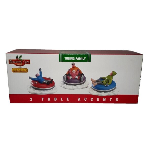 Lemax Christmas Village Tubing Family 3 Table Accents - Picture 5 of 6